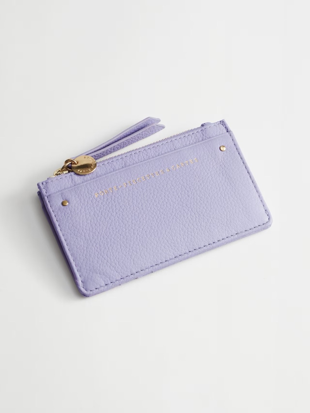 & Other Stories Lavender Zip Card Holder